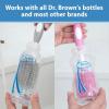 imageDr Browns Soft Touch No Scratch Baby Bottle Cleaning Brush Nipple Cleaner with Stand and Storage Clip BPA Free Pink 1Pack