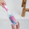 imageDr Browns Soft Touch No Scratch Baby Bottle Cleaning Brush Nipple Cleaner with Stand and Storage Clip BPA Free Pink 1Pack