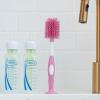 imageDr Browns Soft Touch No Scratch Baby Bottle Cleaning Brush Nipple Cleaner with Stand and Storage Clip BPA Free Pink 1Pack