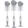 imageDr Browns Reusable Sponge Baby Bottle Cleaning Brush with Suction Cup Stand Scrubber and Nipple Cleaner Blue 1Pack3Pack  Gray Bottle Brush