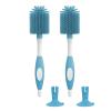 imageDr Browns Soft Touch No Scratch Baby Bottle Cleaning Brush Nipple Cleaner and Suction Cup Base for Easy Storage BPA Free Blue 2 Pack
