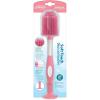 imageDr Browns Soft Touch No Scratch Baby Bottle Cleaning Brush Nipple Cleaner with Stand and Storage Clip BPA Free Pink 1Pack