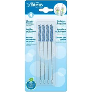 imageDr Browns Natural Flow Reusable Baby Bottle Vent System and Reservoir Cleaning Bristle BrushBPA FreeBlue Brushes4Pack4 Pack