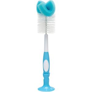 imageDr Browns Reusable Sponge Baby Bottle Cleaning Brush with Suction Cup Stand Scrubber and Nipple Cleaner Blue 1Pack1Pack  Blue Bottle Brush