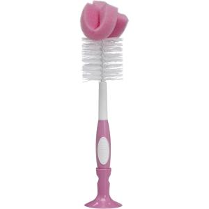 imageDr Browns Reusable Sponge Baby Bottle Cleaning Brush with Suction Cup Stand Scrubber and Nipple Cleaner Blue 1Pack1Pack  Pink Bottle Brush
