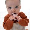 imageDr Browns HappyPaci 100 Silicone Baby Pacifier Contoured OnePiece Design Blue 06m BPAFree 4 Pack