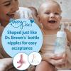 imageDr Browns HappyPaci 100 Silicone Newborn Baby Pacifiers 06 Months BPA Free White Pink Light Pink Cool Gray and Black 6 Pack