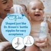 imageDr Browns HappyPaci 100 Silicone Pacifier 06m BPA Free Black Cool Gray White 3Pack