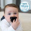 imageDr Browns HappyPaci 100 Silicone Pacifier 06m BPA Free Black Cool Gray White 3Pack