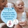 imageDr Browns HappyPaci 100 Silicone Pacifier 06m BPA Free White Pink Light Pink 3Pack