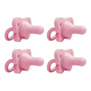 imageDr Browns HappyPaci 100 Silicone Baby Pacifier Contoured OnePiece Design Blue 06m BPAFree 4 Pack