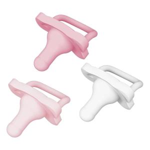 imageDr Browns HappyPaci 100 Silicone Pacifier 06m BPA Free White Pink Light Pink 3Pack