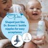 imageDr Browns HappyPaci 100 Silicone Pacifier 06m BPA Free White Blue Light Blue 3Pack