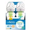 imageDr Browns Natural Flow AntiColic Options WideNeck Baby Bottles 9 oz270 mLwith Level 1 Slow Flow Nipple4 Count0m9 oz  4 Pack  MorningNight Deco