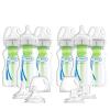 imageDr Browns Natural Flow AntiColic Options WideNeck Baby Bottles 9 oz270 mLwith Level 1 Slow Flow Nipple4 Count0m9 oz  6 Pack with Spouts