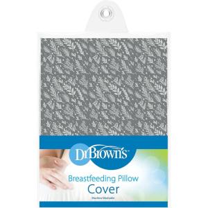 imageDr Browns Breastfeeding Pillow with Removable Cover for Nursing Mothers Machine Washable Cotton Blend GrayPillow Cover  Gray