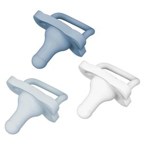 imageDr Browns HappyPaci 100 Silicone Pacifier 06m BPA Free White Blue Light Blue 3Pack