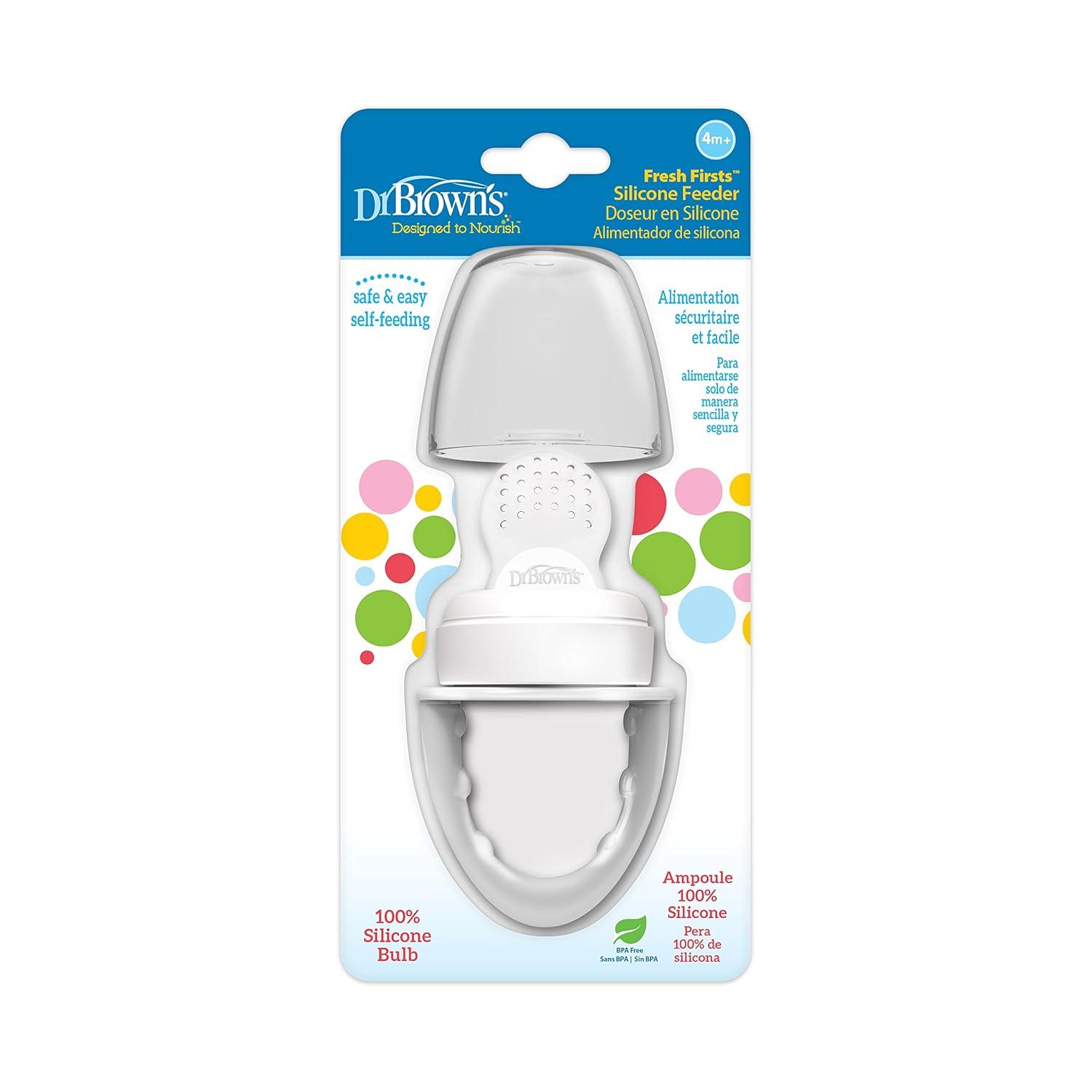 imageDr Browns Designed to Nourish Fresh Firsts Silicone Feeder Grey One Size1 Pack  Gray