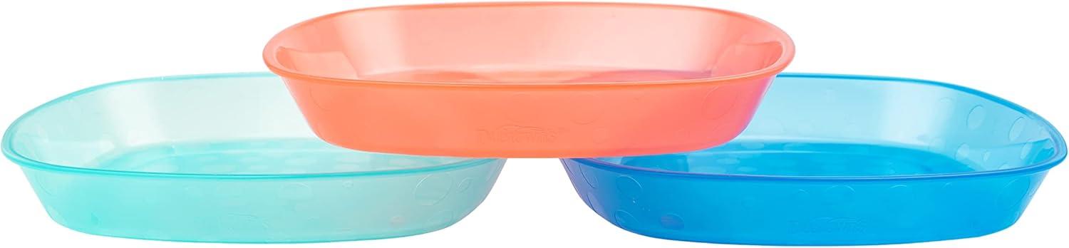 imageDr Browns Designed to Nourish Stackable Plates for Toddlers ampamp Babies BPA Free  3Pack 4mToddler Plates  3 Pack