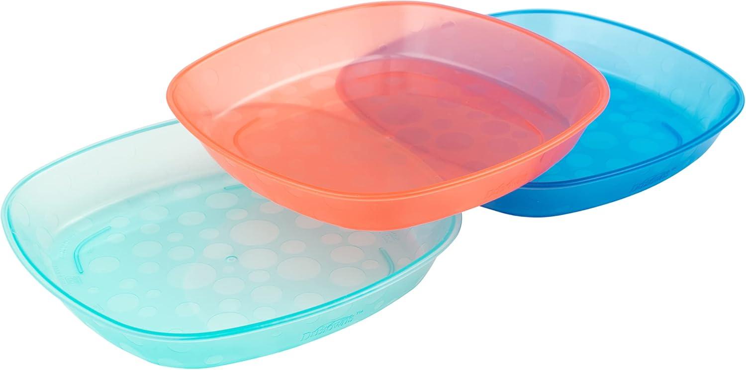 imageDr Browns Designed to Nourish Stackable Plates for Toddlers ampamp Babies BPA Free  3Pack 4mToddler Plates  3 Pack