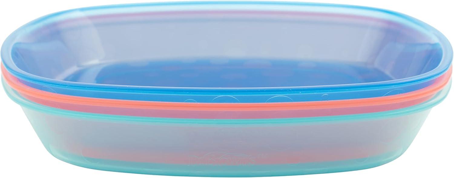 imageDr Browns Designed to Nourish Stackable Plates for Toddlers ampamp Babies BPA Free  3Pack 4mToddler Plates  3 Pack