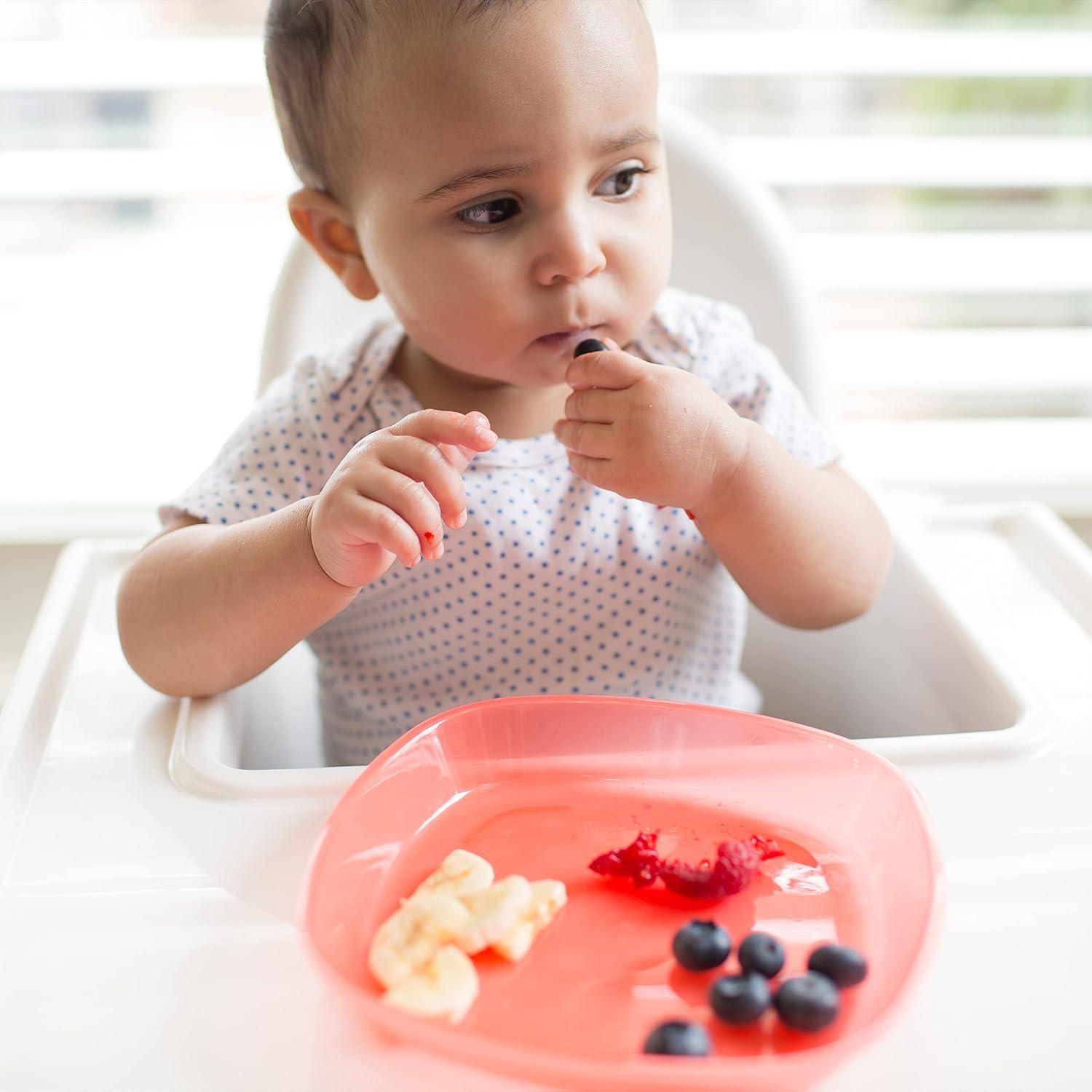 imageDr Browns Designed to Nourish Stackable Plates for Toddlers ampamp Babies BPA Free  3Pack 4mToddler Plates  4 Pack