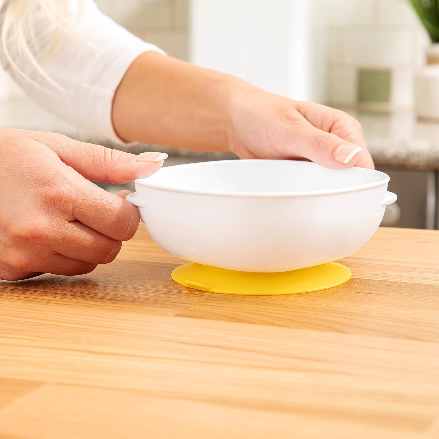 imageDr Browns NoSlip Strong Suction Bowl for Babies and Toddlers BPA Free  2PackWhite