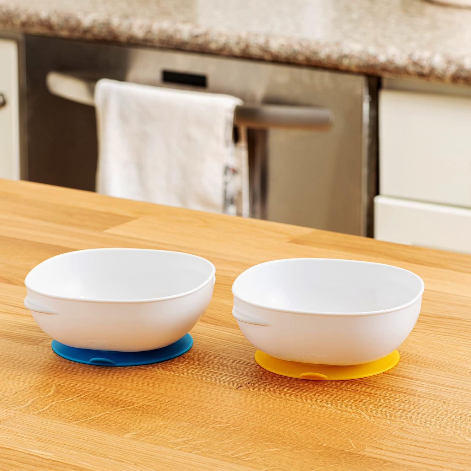imageDr Browns NoSlip Strong Suction Bowl for Babies and Toddlers BPA Free  2PackWhite