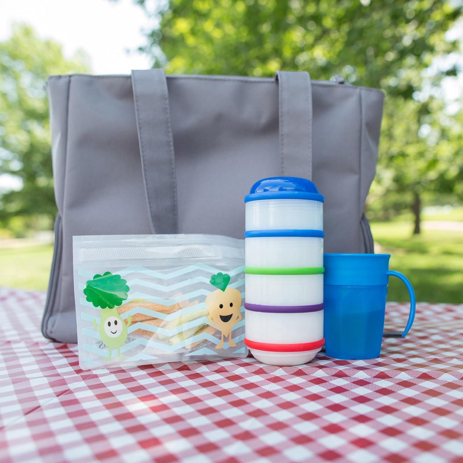 imageDr Browns SnackAPillar Stackable Snack and Dipping Cups Travel Food Storage for Toddlers and Babies BPA Free 6m4 Count Pack of 1