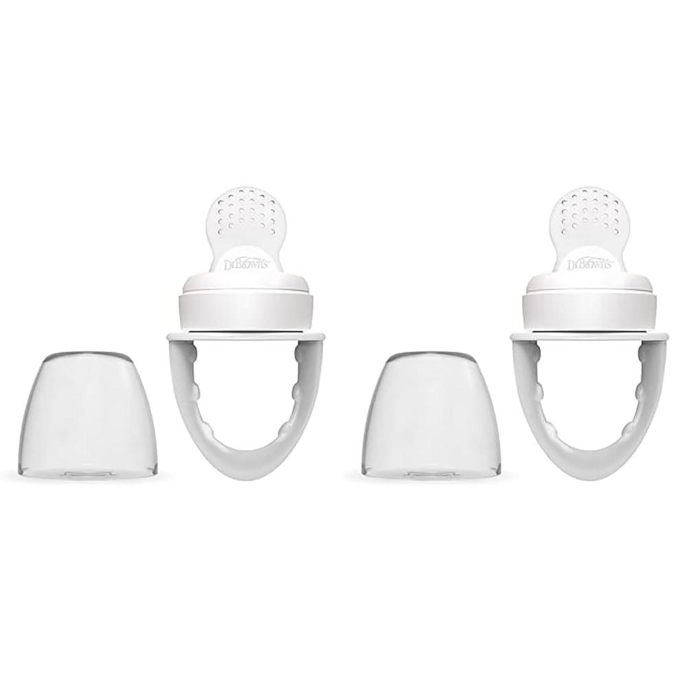 imageDr Browns Designed to Nourish Fresh Firsts Silicone Feeder Grey One Size2 Pack  Gray