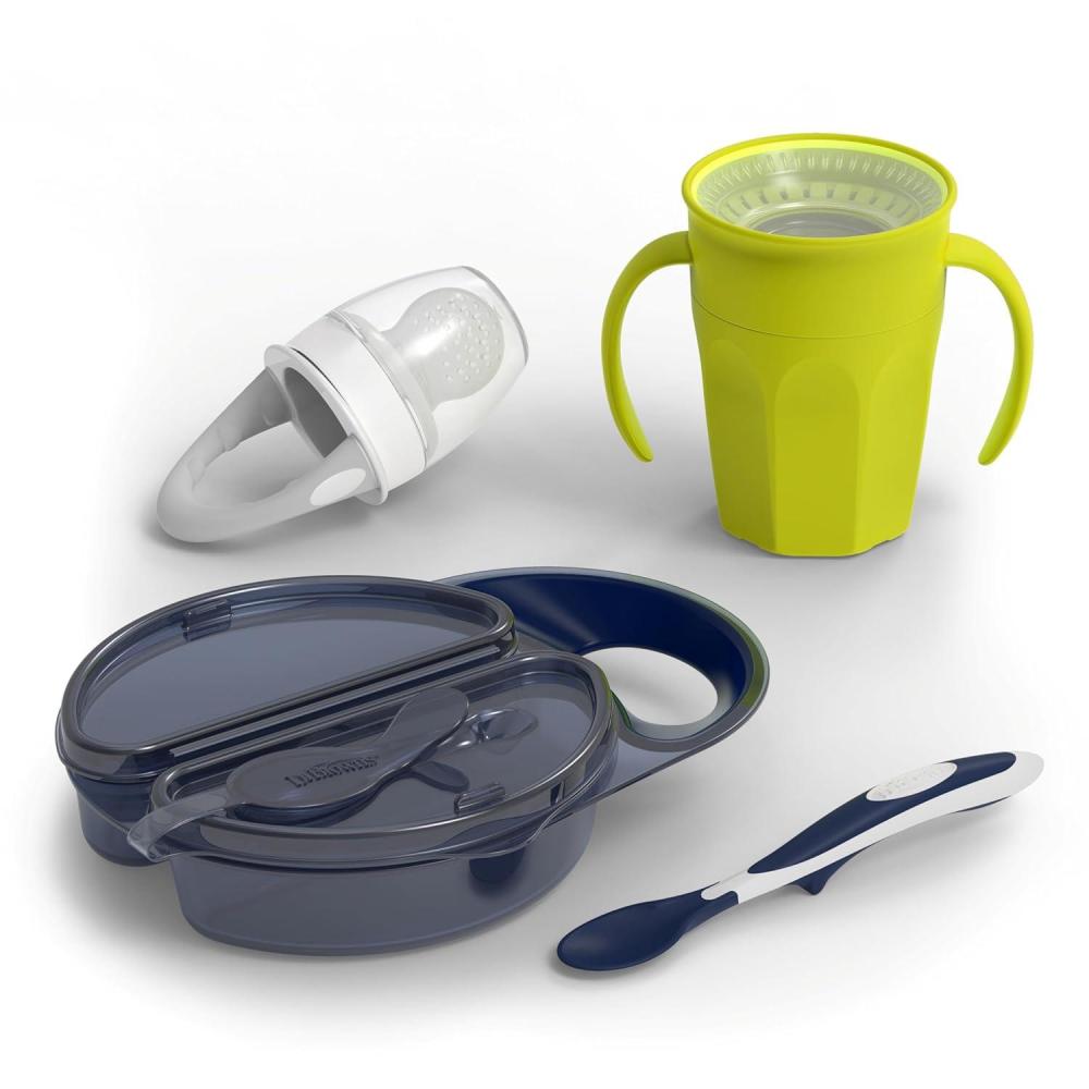 imageDr Browns Toddler Feeding Starter Set Travel Bundle with Cheers360 Spoutless Training Cup with Handles 6m 4 Piece