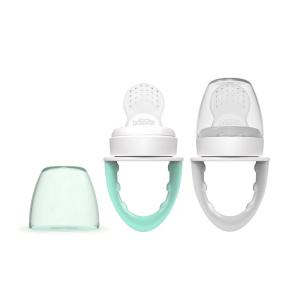 imageDr Browns Designed to Nourish Fresh Firsts Silicone Feeder Grey One Size2 Pack  Mint  Gray