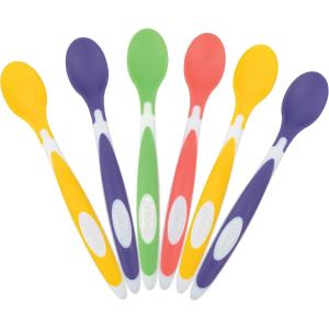 imageDr Browns TempCheck Temperature ColorChanging Spoons for Babies and Toddlers BPA Free 4 Count Pack of 1SoftTip Toddler Feeding Spoons  6 Pack