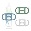 imageDr Browns Narrow Baby Bottle Handles 100 Silicone Easy Grip Removable Handles for Bottle to Sippy Cup Transition Gray 4mBlack  Ecru  Pink