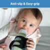 imageDr Browns Narrow Baby Bottle Handles 100 Silicone Easy Grip Removable Handles for Bottle to Sippy Cup Transition Gray 4mBlack  Ecru  Pink