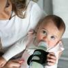 imageDr Browns Narrow Baby Bottle Handles 100 Silicone Easy Grip Removable Handles for Bottle to Sippy Cup Transition Gray 4mBlack