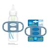 imageDr Browns Narrow Baby Bottle Handles 100 Silicone Easy Grip Removable Handles for Bottle to Sippy Cup Transition Gray 4mBlue