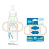 imageDr Browns Narrow Baby Bottle Handles 100 Silicone Easy Grip Removable Handles for Bottle to Sippy Cup Transition Gray 4mEcru