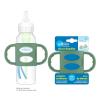 imageDr Browns Narrow Baby Bottle Handles 100 Silicone Easy Grip Removable Handles for Bottle to Sippy Cup Transition Gray 4mGreen