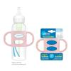 imageDr Browns Narrow Baby Bottle Handles 100 Silicone Easy Grip Removable Handles for Bottle to Sippy Cup Transition Gray 4mPink