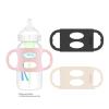 imageDr Browns WideNeck Baby Bottle Handles 100 Silicone Easy Grip Removable Handles for Bottle to Sippy Cup Transition Green 4mBlack  Ecru  Pink
