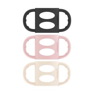 imageDr Browns Narrow Baby Bottle Handles 100 Silicone Easy Grip Removable Handles for Bottle to Sippy Cup Transition Gray 4mBlue  Gray  Green
