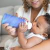 imageDr Browns Options Narrow Glass Bottle Sleeve 100 Silicone Blue BPAFree 8 oz 1Pack8 oz  GlowintheDark