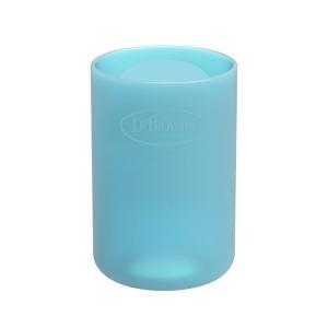 imageDr Browns Options Narrow Glass Bottle Sleeve 100 Silicone Blue BPAFree 8 oz 1Pack4 oz  Blue