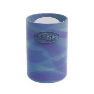 imageDr Browns Options Narrow Glass Bottle Sleeve 100 Silicone Blue BPAFree 8 oz 1Pack4 oz  GlowintheDark