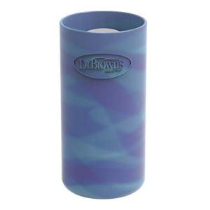imageDr Browns Options Narrow Glass Bottle Sleeve 100 Silicone Blue BPAFree 8 oz 1Pack8 oz  GlowintheDark