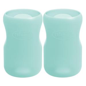 imageDr Browns Options WideNeck Glass Bottle Sleeve 100 Silicone GlowintheDark BPAFree 9 oz 1PackMint  9oz  Value Pack