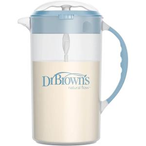 imageDr Browns Baby Formula Mixing Pitcher with Adjustable Stopper Locking Lid ampamp No Drip Spout Gray BPAFree 36 ozBlue