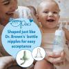 imageDr Browns HappyPaci 100 Silicone Baby Pacifier Contoured OnePiece Design Green Cool Gray Ecru 06m BPAFree 6 Pack