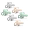 imageDr Browns HappyPaci 100 Silicone Baby Pacifier Contoured OnePiece Design Green Cool Gray Ecru 06m BPAFree 6 Pack